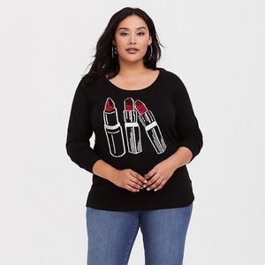 Torrid Lipstick Sequin Sweater